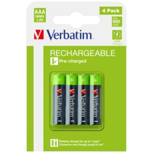 Verbatim Battery NiMH AAA 950mAh Premium HR03 4vnt juodos spalvos 49514 - Image 4