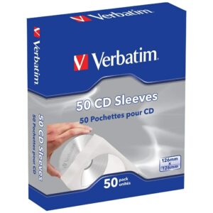 Paper Envelopes for CD Discs Verbatim 50vnt baltos spalvos 49992