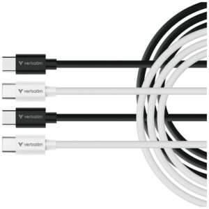 Verbatim Sync & Charge USB-C į C essentials 60W Kabelis juodos spalvos / baltos spalvos 2 vnt. 32391