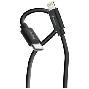 Verbatim Sync & Charge USB-C į Lightning essentials 27W Kabelis juodos spalvos / white 2 pcs. 32392 - Image 2
