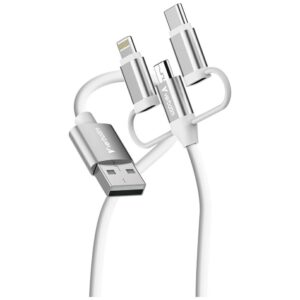 Verbatim Sync & Charge USB-A į Micro-B, USB-C, Lightning essentials 18W Kabelis white 32394 - Image 2