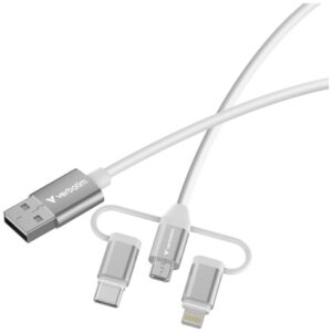 Verbatim Sync & Charge USB-A į Micro-B, USB-C, Lightning essentials 18W Kabelis white 32394 - Image 3