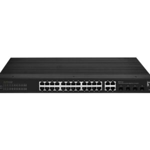 LevelOne IGS-2128 tinklo komutatorius Valdomas L2 Gigabit Ethernet (10/100/1000) Juoda - Image 1