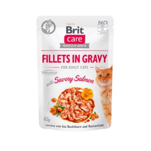 Brit Care Fillets In Gravy su lašiša, 85 g