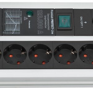 Brennenstuhl 1392000232 elektros tinklo ilgintuvas 3 m 14 AC išvestis(ys / čių) Vidaus Juoda, Sidabras