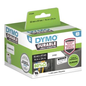 DYMO Durable Balta Lipni spausdintuvo etiketė