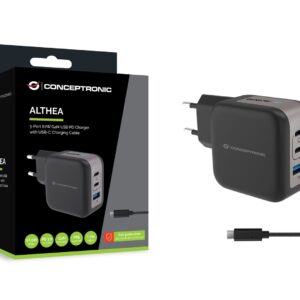 Conceptronic ALTHEA17B mobiliojo įrenginio kroviklis Universalus Juoda AC Spartusis įkrovimas Vidaus - Image 3