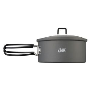 ESBIT PT1100HA turistinis maisto gaminimo indas Stiklinis indelis 1,1 L Aliuminis, Juoda