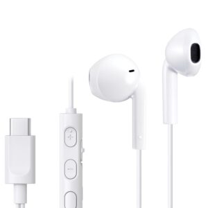 JVC HA-FR17UC USB Type-C laidinės vidinės ausinės, baltos spalvos