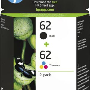 HP 62 2-pack Black/Tri-color Original Ink Cartridges