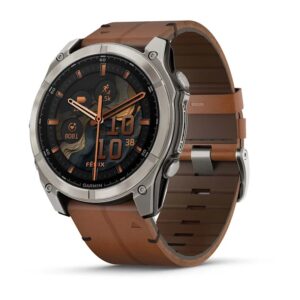 Garmin Fenix 8 3,56 cm (1.4") AMOLED 51 mm Skaitmeninis 454 x 454 pikseliai Lietimui jautrus ekranas Titanas „Wi-Fi“ GPS (palydovinis)