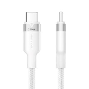 USB-C į C 2.0 Vention PD 3.1 5A 240W 2m WH kabelis - Image 3