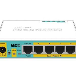 Mikrotik hEX PoE lite laidinis maršrutizatorius Greitas eternetas Balta - Image 2