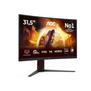 AOC G4 C32G4Z kompiuterio monitorius 80 cm (31.5") 1920 x 1080 pikseliai „Full HD“ LCD Juoda, Raudona - Image 2
