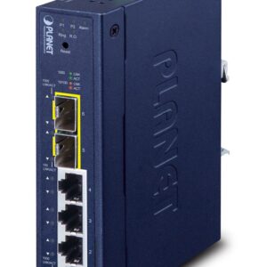 PLANET Industrial L2/L4 4-Port Valdomas L2/L4 Gigabit Ethernet (10/100/1000) Mėlyna