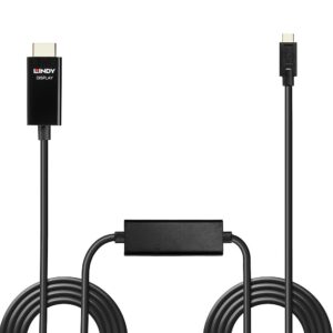 Lindy 43317 vaizdo kabelio adapteris 10 m C tipo USB HDMI A tipo (standartinis) Juoda - Image 2