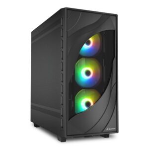 Sharkoon REBEL C80M RGB „Midi Tower“ Juoda - Image 1