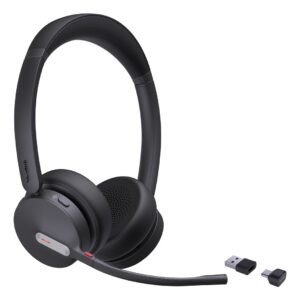 Yealink BH70 Dual UC Laisvų rankų įranga Bevielis Su lankeliu Biuras / skambučių centras USB Type-C / USB Type-A Bluetooth Juoda - Image 2