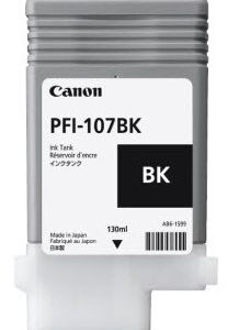 Canon PFI-107BK rašalo kasetė 1 vnt Originalus Juoda