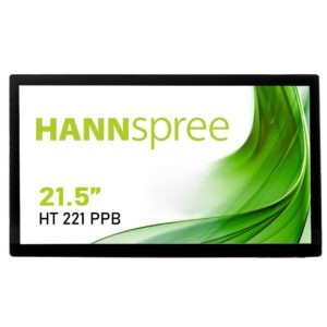 Hannspree HT 221 PPB kompiuterio monitorius 54,6 cm (21.5") 1920 x 1080 pikseliai „Full HD“ LED Lietimui jautrus ekranas Juoda