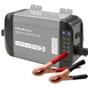 Qoltec 51952 Išmanusis „Monolith“ įkroviklis LiFePO4 AGM GEL SLA akumuliatoriams | 10A | 24V