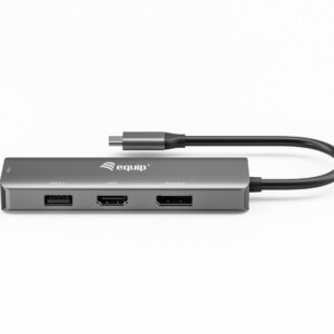 Equip 133485 USB ekrano adapteris 3840 x 2160 pikseliai Juoda, Sidabras - Image 3