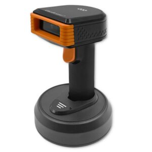 Qoltec 50878 Belaidis brūkšninių kodų ir QR kodų skaitytuvas | 1D 2D | 2.4G | + įkrovimo stotelė