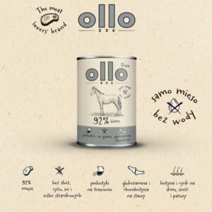 OLLO Pure Arklys Mono - šlapias šunų maistas - 850g - Image 3
