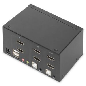 Digitus DS-12860 KVM jungiklis Juoda - Image 1