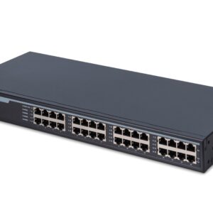 Digitus DN-95116 tinklo komutatorius Gigabit Ethernet (10/100/1000) Maitinimas per Eternetą (PoE) 1U Pilka - Image 1