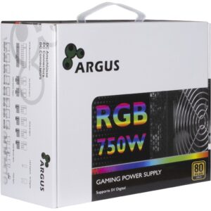 Inter-Tech Argus RGB-750W CM II maitinimo blokas 20+4 pin ATX ATX Juoda - Image 3