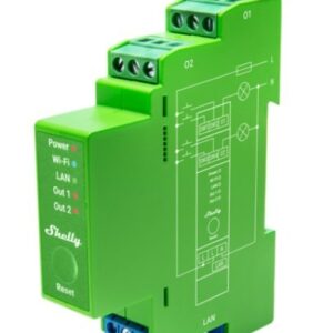 Shelly Pro Dimmer 2PM Įntegruota Apšvietimo reguliatorius Mėlyna, Žalia, Pilka