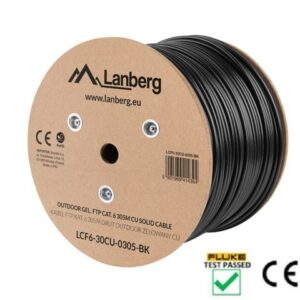 Lanberg LCF6-30CU-0305-BK tinklo kabelis Juoda 305 m Cat.6 outdoor - Image 2