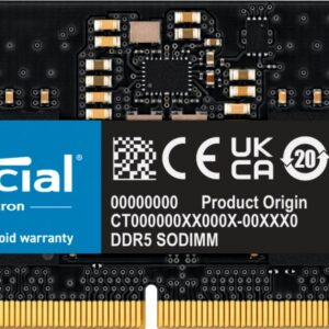 Crucial CT8G56C46S5 atminties modulis 8 GB 1 x 8 GB DDR5 ECC