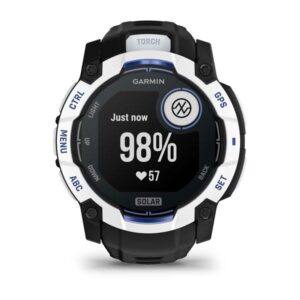 Garmin Instinct 2,79 cm (1.1") MIP 50 mm Skaitmeninis 176 x 176 pikseliai Lietimui jautrus ekranas Juoda, Balta GPS (palydovinis)