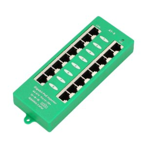 Extralink ACTIVE POE INJECTOR 8 PORT GIGABIT 802.3AT/AF MODE A - 1 Gbps - 8-Port Gigabitinis eternetas 48 V