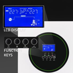 Qoltec 53861 Modulinis hibridinis saulės inverteris, autonominis, 6200 W | 120 A | 48 V | MPPT | 12 įrenginių | BMS | Sinusinė | „Wi-Fi“ parinktis | Galios koeficientas 1,0 - Image 3