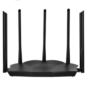 Tenda TX12 PRO belaidis maršrutizatorius Greitas eternetas Dviguba juosta (2,4 GHz / 5 GHz) Juoda