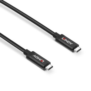 Lindy 43308 USB kabelis USB 3.2 Gen 2 (3.1 Gen 2) 5 m USB C Juoda - Image 1