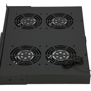Extralink 19" RACK MOUNT FAN PANEL (4 FANS) WITH THERMOSTAT Ventiliatoriaus panelė - Image 3