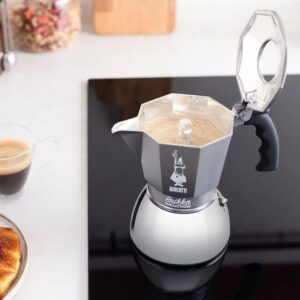 Kavos aparatas BIALETTI BRIKKA INDUCTION 4TZ 180 ml Antracitas, Sidabras - Image 3