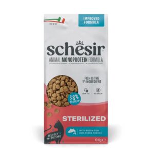 SCHESIR Animal Mono Protein Formula Sterilized fish – sausas pašaras katei – 10 kg - Image 3