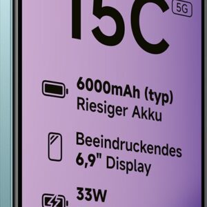 Xiaomi Redmi 15C 17,5 cm (6.9") 5G C tipo USB 4 GB 128 GB 6000 mAh Žalia - Image 3