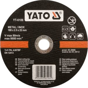 YATO PJOVIMO DISKAS METALUI IR INOX 125*1,2*22    6103