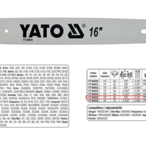 YATO GRANDINĖS KREIPIANČIOJI 40cm (16") 3/8"P...