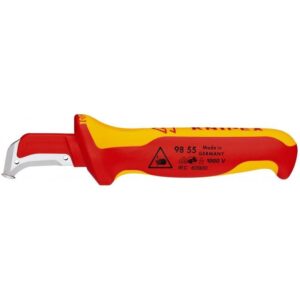 Knipex 98 55 SB universalus peilis Raudona, Geltona Fiksuotų ašmenų peilis