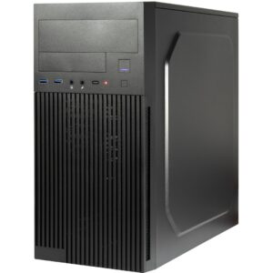 Inter-Tech IT-6521 Straight „Micro Tower“ Juoda