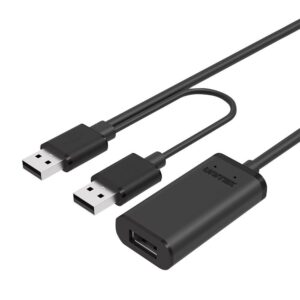 UNITEK Y-278 USB kabelis USB 2.0 10 m 2 x USB A USB A Juoda