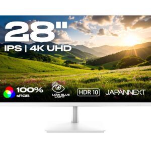 JAPANNEXT JN-IPS280UHD60F-PW kompiuterio monitorius 71,1 cm (28") 3840 x 2160 pikseliai 4K Ultra HD LCD Balta - Image 1