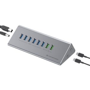 Conceptronic HUBBIES18G sąsajos šakotuvas USB 3.2 Gen 1 (3.1 Gen 1) Type-B 5000 Mbit/ai Pilka - Image 1